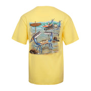 Qassar Half Sleeve Cotton T-Shirt - Crab Yellow