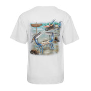 Qassar Half Sleeve Cotton T-Shirt - Crab White