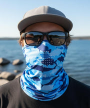 Qassar Face Mask Fish Camo-Blue