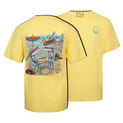 Qassar Half Sleeve Cotton T-Shirt - Crab Yellow