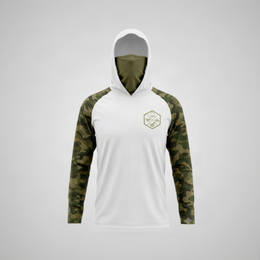 Qassar Performance Masked Hoodie - Camo Green