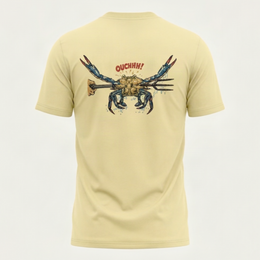 Qassar Half Sleeve Cotton T-Shirt - Crab Spear Yellow