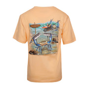 Qassar Half Sleeve Cotton T-Shirt - Crab Peach