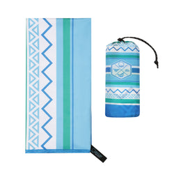 Qassar Beach Towel-Blue Tribal