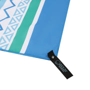 Qassar Beach Towel-Blue Tribal