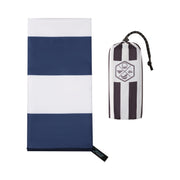 Qassar Beach Towel- Navy White