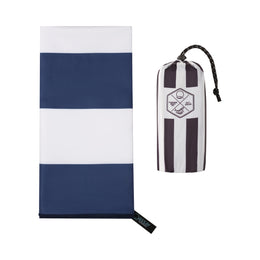 Qassar Beach Towel- Navy White