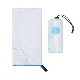 Qassar Beach Towel-White Topo