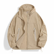 Qassar Water-Repellent Windbreaker -Khaki