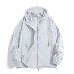 Qassar Water-Repellent Windbreaker -Grey