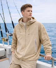 Qassar Water-Repellent Windbreaker -Khaki