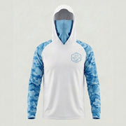 Qassar Performance Masked Hoodie - Camo Blue