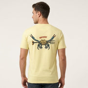 Qassar Half Sleeve Cotton T-Shirt - Crab Spear Yellow