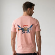 Qassar Half Sleeve Cotton T-Shirt - Crab Spear Pink